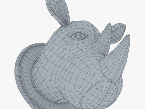 fabric rhinoceros head trophy 3D Model