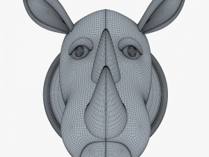 fabric rhinoceros head trophy 3D Model