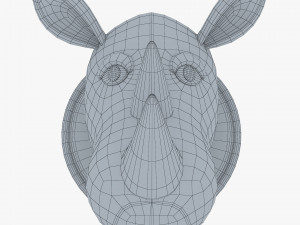 fabric rhinoceros head trophy 3D Model