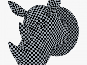 fabric rhinoceros head trophy 3D Model