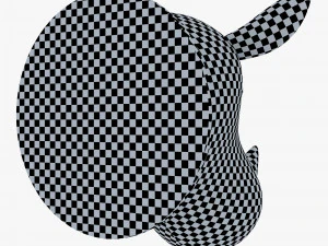 fabric rhinoceros head trophy 3D Model