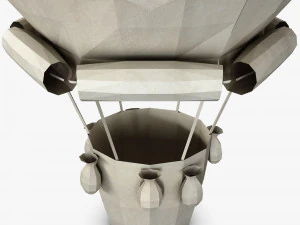hot air balloon paper v 1 3D Model