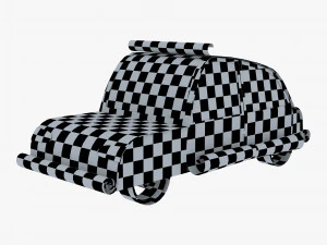 car hatchback paper v 1 3D Model