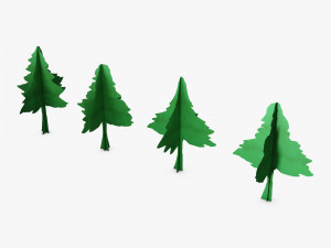 conifer tree paper v 1 3D Model