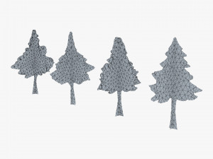 conifer tree paper v 1 3D Model