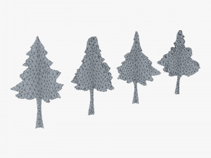 conifer tree paper v 1 3D Model