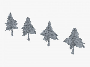 conifer tree paper v 1 3D Model