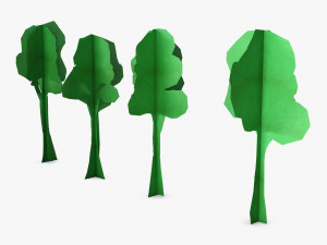 fagaceae tree paper v 1 3D Model