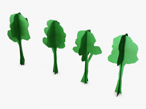 fagaceae tree paper v 1 3D Model