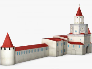 antique building paper v 1 3D Model