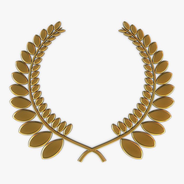 wreath emblem gold v 1 Modello 3D .c4d .max .obj .3ds .fbx .stl .blend 