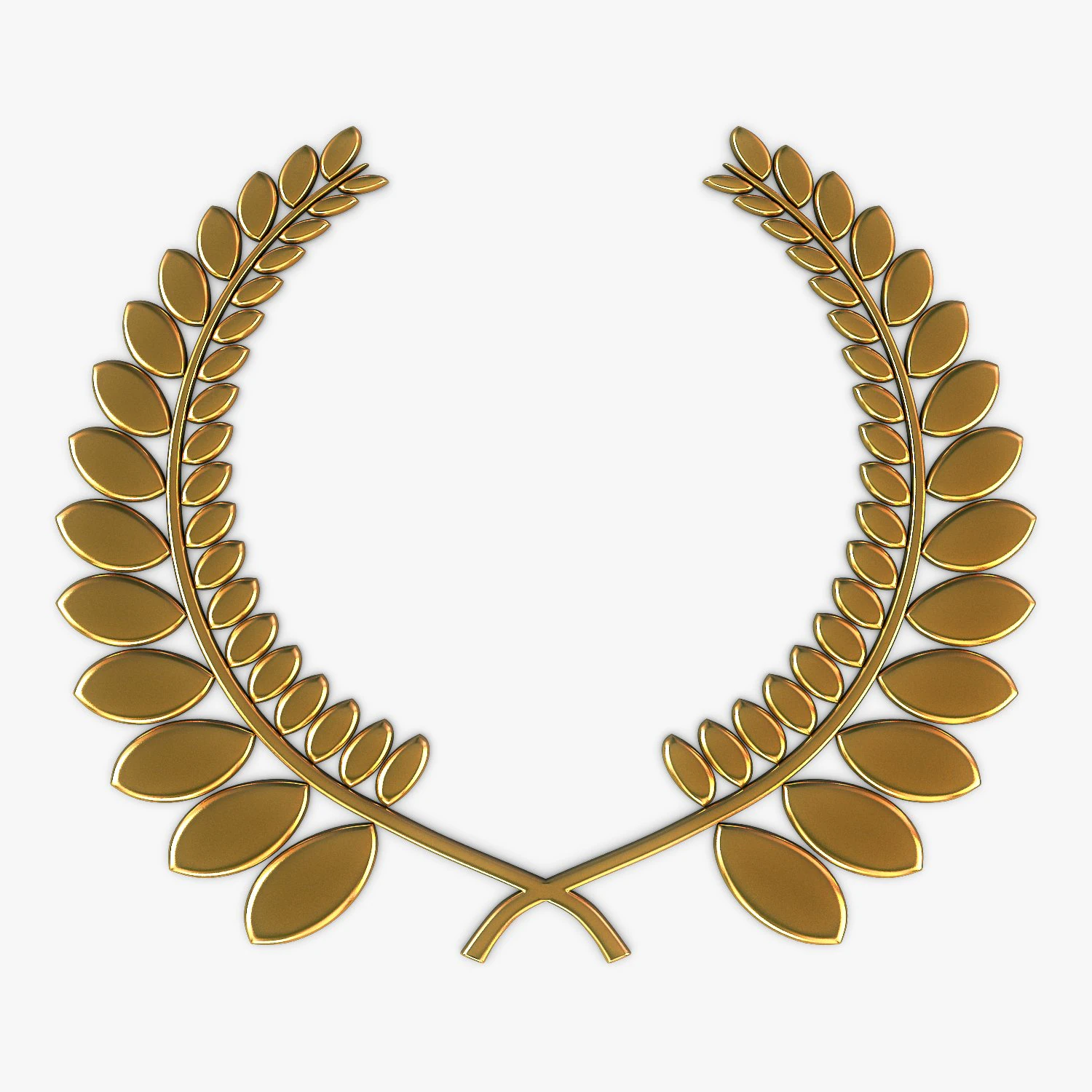 wreath emblem gold v 1 3D Model .c4d .max .obj .3ds .fbx .stl .blend 