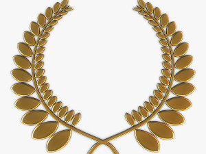 wreath emblem gold v 1 3D Model