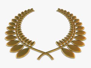 wreath emblem gold v 1 3D Model