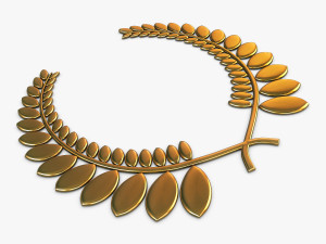 wreath emblem gold v 1 Modello 3D
