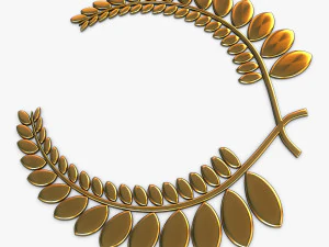 wreath emblem gold v 1 3D Model