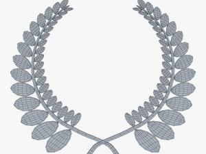 wreath emblem gold v 1 Modello 3D
