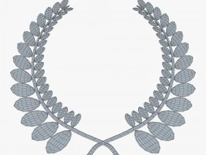 wreath emblem gold v 1 3D Model