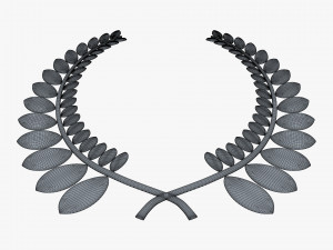 wreath emblem gold v 1 Modello 3D