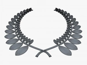 wreath emblem gold v 1 3D Model