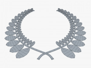 wreath emblem gold v 1 Modello 3D