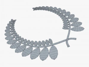wreath emblem gold v 1 3D Model