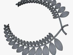 wreath emblem gold v 1 Modello 3D