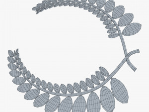 wreath emblem gold v 1 Modello 3D