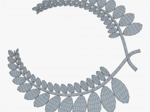 wreath emblem gold v 1 3D Model