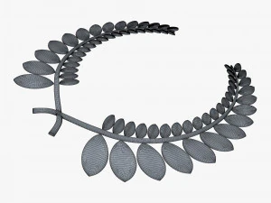 wreath emblem gold v 1 3D Model