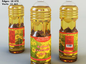 oil bottle collection 3D Model
