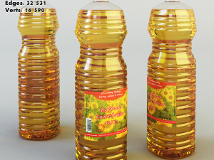 oil bottle collection 3D 模型