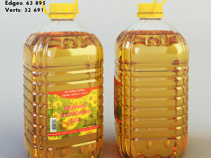 oil bottle collection 3D 模型
