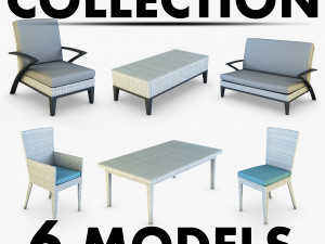 rexus furniture collection white Modelo 3D