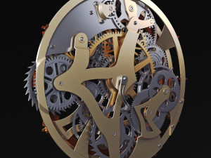 clock mechanism with gears v 2 3Dモデル