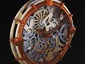 clock mechanism with gears v 2 3Dモデル