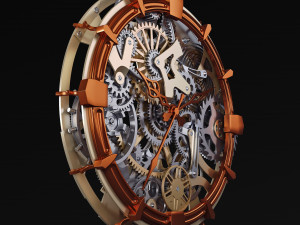 clock mechanism with gears v 2 3Dモデル