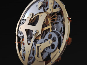 clock mechanism with gears v 2 3Dモデル