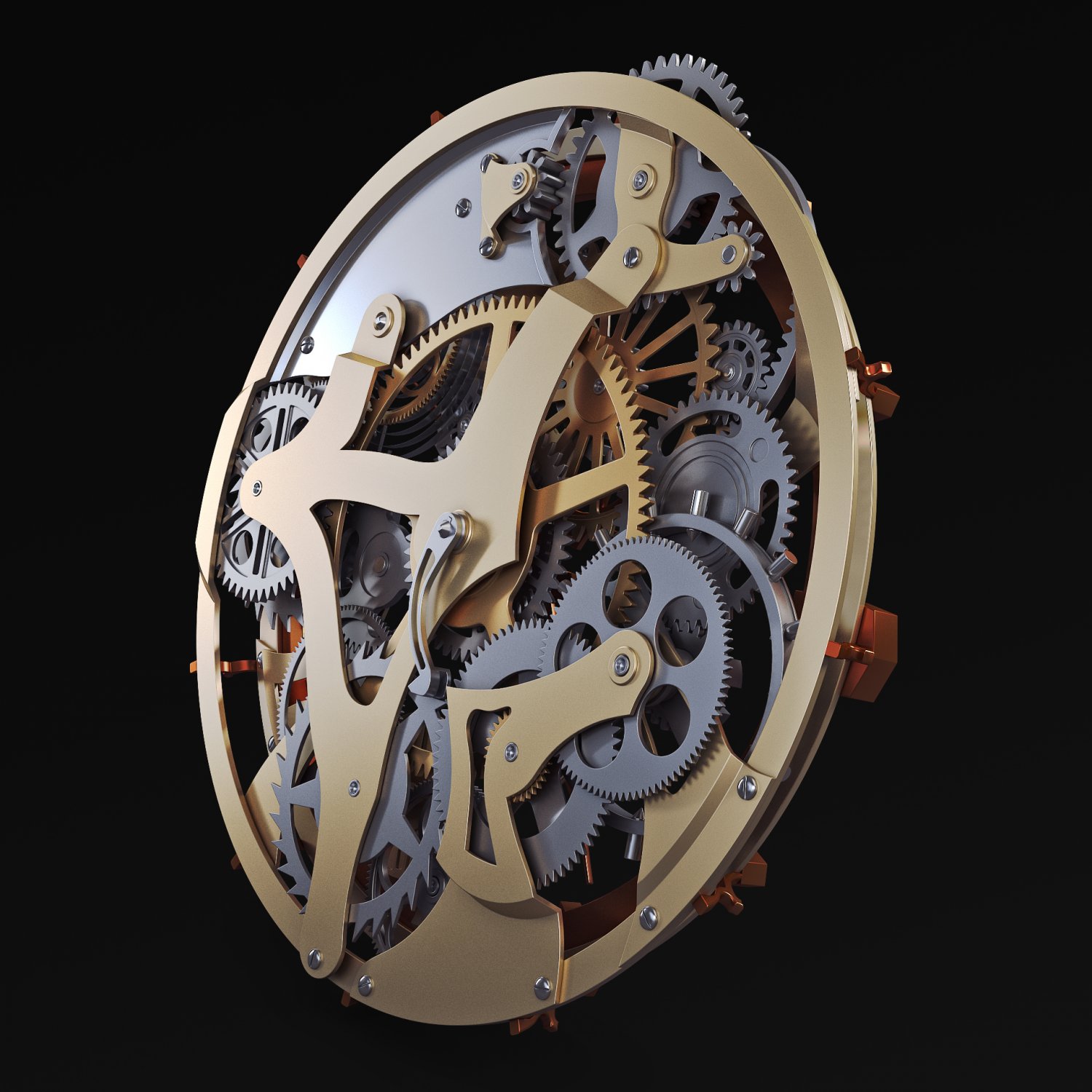 Gears v. Gear mechanism. Bycicle mechanism v2. Bycicle Cards mechanism v2