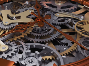 clock mechanism with gears v 2 3Dモデル
