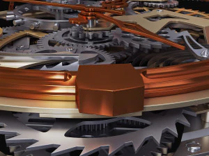 clock mechanism with gears v 2 3D Model