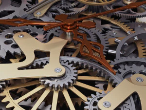 clock mechanism with gears v 2 3D Model