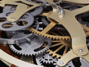 clock mechanism with gears v 2 3D Model