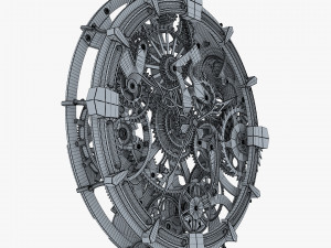 clock mechanism with gears v 2 3Dモデル