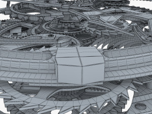 clock mechanism with gears v 2 3Dモデル