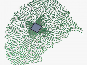 electronic circuit board brain v 1 Model 3D