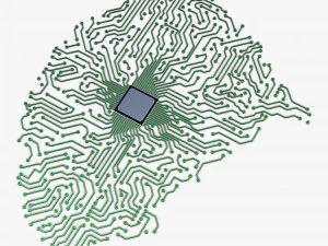 electronic circuit board brain v 1 3D Model