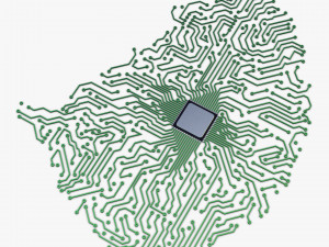 electronic circuit board brain v 1 Model 3D