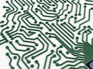 electronic circuit board brain v 1 3D Model