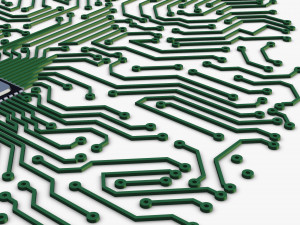 electronic circuit board brain v 1 Model 3D